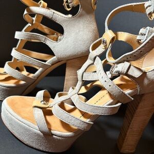 Giuseppe Zanotti Gray Strappy Heels